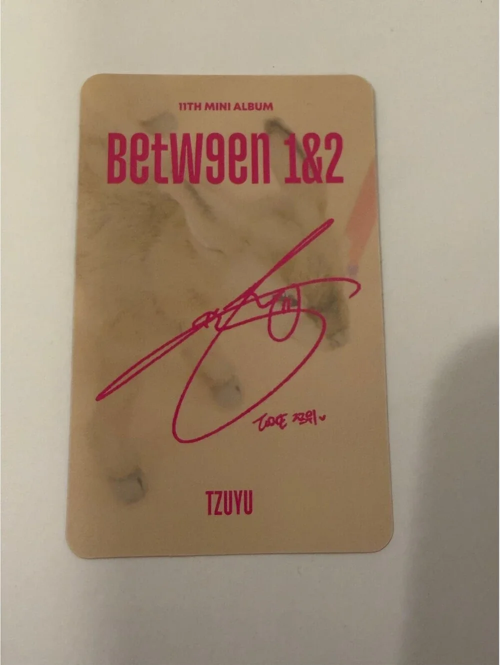 Twice Tzuyu BETWEEN 1&2 Album Photocard
